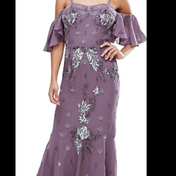 Retro style beaded evening gown - Picture 2 of 4